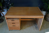 Minimalist Vintage Czechoslovakian Desk – 1970s Modernist Design with Mobile Drawer Unit