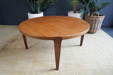 Mid-Century Danish Teak Round Coffee Table