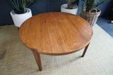 Mid-Century Danish Teak Round Coffee Table