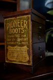 Edwardian Shoe Box 'Pioneer Boots' Original Signage