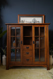 Old Charm Style Solid Oak Dresser Very Heavy Display Cabinet Storage