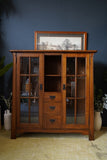 Old Charm Style Solid Oak Dresser Very Heavy Display Cabinet Storage