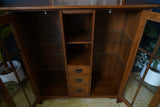 Old Charm Style Solid Oak Dresser Very Heavy Display Cabinet Storage