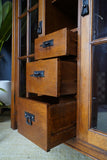 Old Charm Style Solid Oak Dresser Very Heavy Display Cabinet Storage