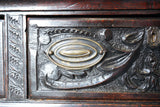Antique 18th Century c. 1720 Large Solid Oak Carved Dresser Base / Sideboard French Polished