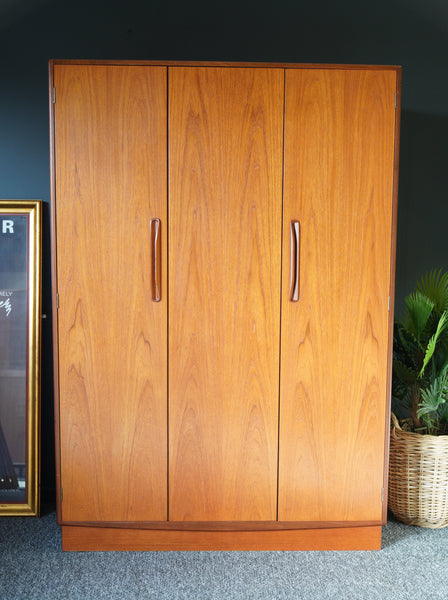 Mid Century Vintage Large Three Door G Plan Fresco Wardrobe
