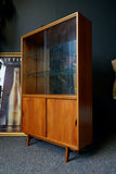 Mid Century Herbert Gibbs Teak Mirrored Display Cabinet