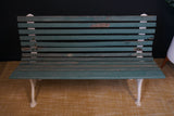 Victorian Cast Iron and Wood Slatted Two Seater Garden Bench