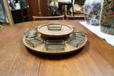 Digsmed Design Lazy Susan Serving Set in Teak – Denmark, Mid-20th Century