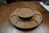 Digsmed Design Lazy Susan Serving Set in Teak – Denmark, Mid-20th Century