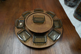 Digsmed Design Lazy Susan Serving Set in Teak – Denmark, Mid-20th Century