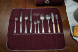 United Cutlers of Sheffield Silverware Set with Fornasetti Presentation Roll – England, Mid-20th Century