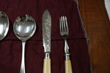 United Cutlers of Sheffield Silverware Set with Fornasetti Presentation Roll – England, Mid-20th Century