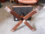 Vintage Unico Danish Teak Leather Recliner Armchair and Ottoman, Mid-Century Modern Design