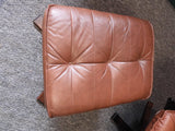 Vintage Unico Danish Teak Leather Recliner Armchair and Ottoman, Mid-Century Modern Design