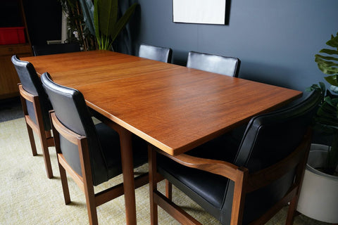 Mid century modern dining on sale set 7 piece