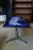 Mid Century Modernist Abstract Tiled Coffee Table Psychedelic 1970s