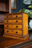Victorian Style Apprentice Piece Small Drawers Dressing Table Storage Oak Ebonized Edging
