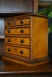 Victorian Style Apprentice Piece Small Drawers Dressing Table Storage Oak Ebonized Edging