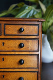 Victorian Style Apprentice Piece Small Drawers Dressing Table Storage Oak Ebonized Edging
