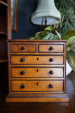 Victorian Style Apprentice Piece Small Drawers Dressing Table Storage Oak Ebonized Edging