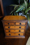 Victorian Style Apprentice Piece Small Drawers Dressing Table Storage Oak Ebonized Edging