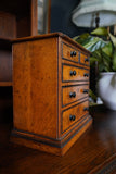 Victorian Style Apprentice Piece Small Drawers Dressing Table Storage Oak Ebonized Edging