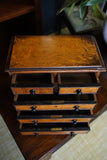 Victorian Style Apprentice Piece Small Drawers Dressing Table Storage Oak Ebonized Edging