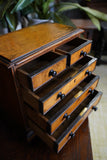 Victorian Style Apprentice Piece Small Drawers Dressing Table Storage Oak Ebonized Edging