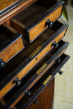 Victorian Style Apprentice Piece Small Drawers Dressing Table Storage Oak Ebonized Edging