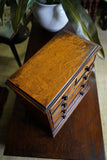 Victorian Style Apprentice Piece Small Drawers Dressing Table Storage Oak Ebonized Edging