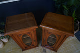 Elegant Pair of Art Deco Oak Bedside Cabinets – Timeless Craftsmanship & Classic Design