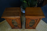 Elegant Pair of Art Deco Oak Bedside Cabinets – Timeless Craftsmanship & Classic Design