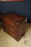 Mid Century Bevan Funnell Reprodux Military Campaign mahogany chest of drawers