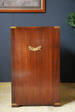 Mid Century Bevan Funnell Reprodux Military Campaign mahogany chest of drawers