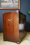 Mid Century Bevan Funnell Reprodux Military Campaign mahogany chest of drawers