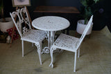 Victorian Cast Iron Garden Table & Two Chairs Brambles of Essex