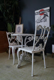 Victorian Cast Iron Garden Table & Two Chairs Brambles of Essex