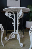 Victorian Cast Iron Garden Table & Two Chairs Brambles of Essex