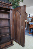 Antique 19th Century Cathedral Bookcase Solid Oak