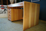 Minimalist Vintage Czechoslovakian Desk – 1970s Modernist Design with Mobile Drawer Unit