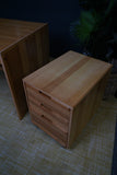 Minimalist Vintage Czechoslovakian Desk – 1970s Modernist Design with Mobile Drawer Unit
