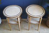 French Louis Painted Side-Tables