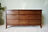 Peppler Furniture Co. 'The Hanover Line' Nine-Drawer Chest in Figured Walnut – Canada, c. 1960s