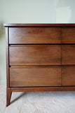 Peppler Furniture Co. 'The Hanover Line' Nine-Drawer Chest in Figured Walnut – Canada, c. 1960s