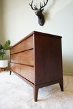 Peppler Furniture Co. 'The Hanover Line' Nine-Drawer Chest in Figured Walnut – Canada, c. 1960s