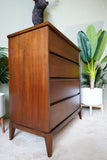 Peppler Furniture Co. 'The Hanover Line' Four-Drawer Highboy in Figured Walnut – Canada, c. 1960s