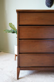 Peppler Furniture Co. 'The Hanover Line' Four-Drawer Highboy in Figured Walnut – Canada, c. 1960s