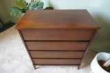 Peppler Furniture Co. 'The Hanover Line' Four-Drawer Highboy in Figured Walnut – Canada, c. 1960s