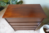 Peppler Furniture Co. 'The Hanover Line' Four-Drawer Highboy in Figured Walnut – Canada, c. 1960s